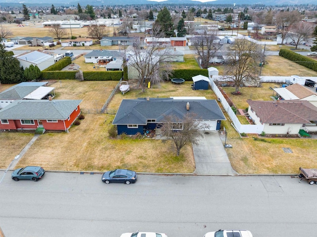 aerial view featuring a residential view