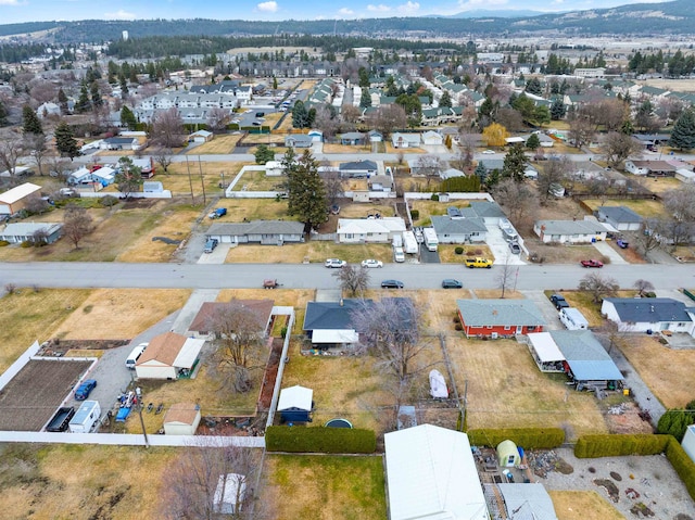 bird's eye view with a residential view