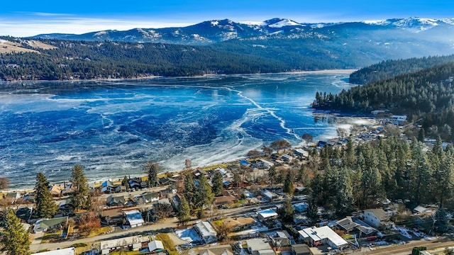 aerial view featuring a mountain view