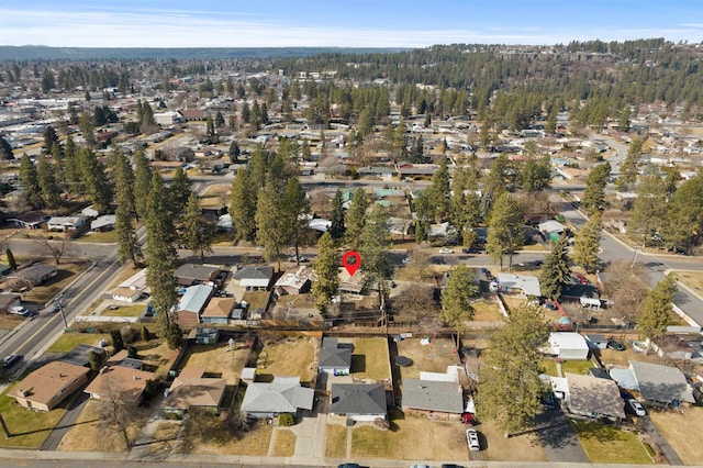 drone / aerial view featuring a residential view