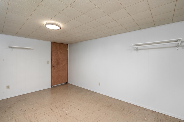 basement with baseboards