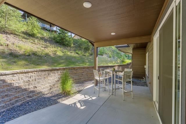 view of patio / terrace featuring outdoor dining area