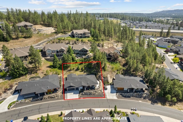 birds eye view of property featuring a residential view