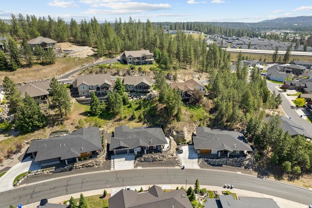 drone / aerial view with a residential view