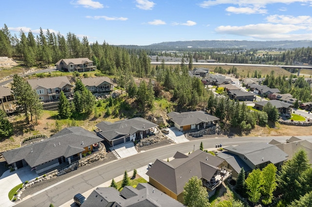 aerial view with a residential view