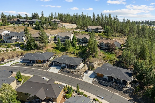 aerial view with a residential view