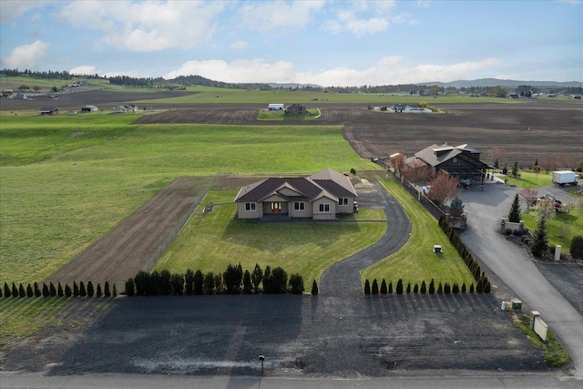 bird's eye view featuring a rural view