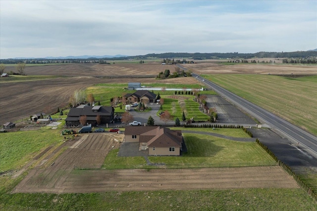 aerial view featuring a rural view