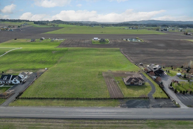 drone / aerial view with a rural view