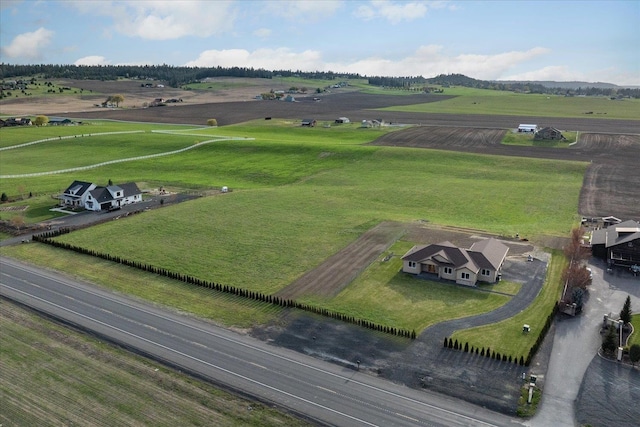 drone / aerial view featuring a rural view