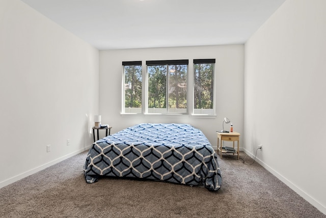 bedroom featuring carpet flooring and baseboards