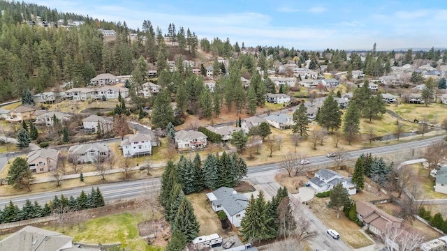 drone / aerial view with a residential view