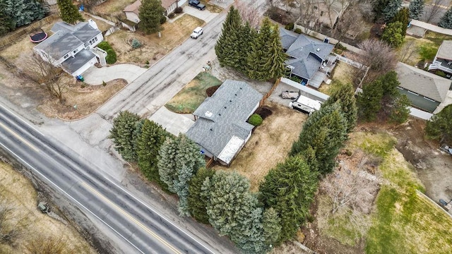 aerial view featuring a residential view