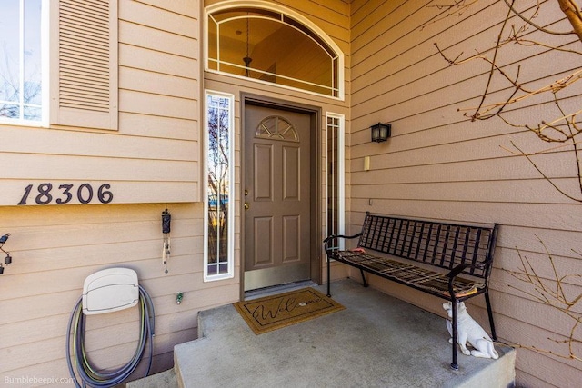 view of doorway to property