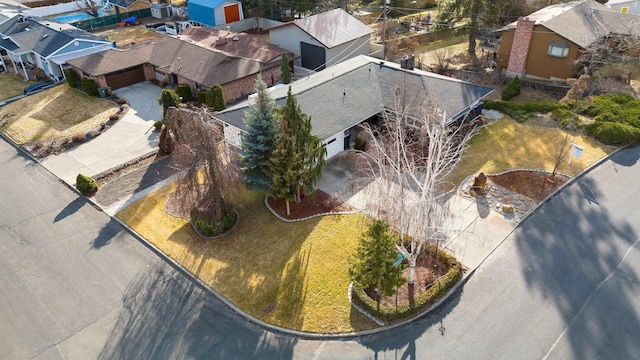 bird's eye view featuring a residential view