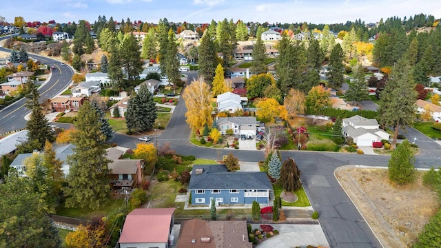 aerial view featuring a residential view