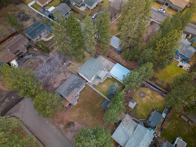 aerial view with a residential view