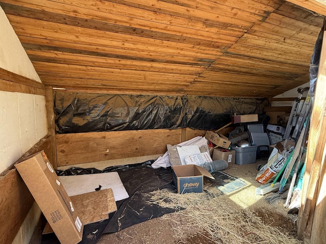 view of attic