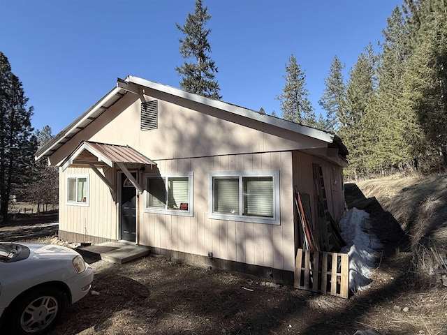 view of front of house with metal roof