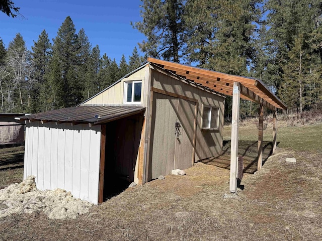 view of outbuilding with an outdoor structure