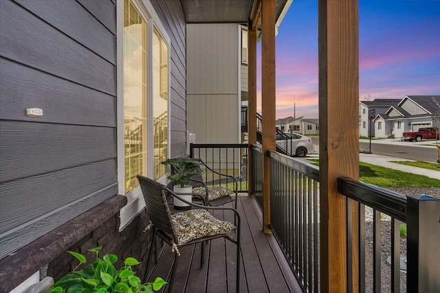 balcony with a residential view