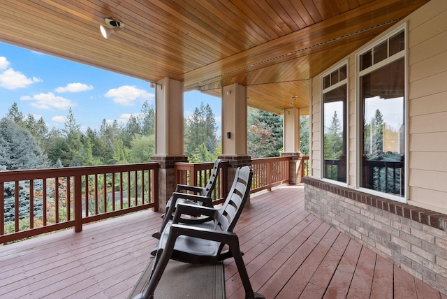 view of wooden deck