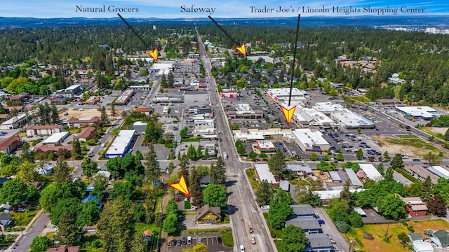 aerial view with a forest view