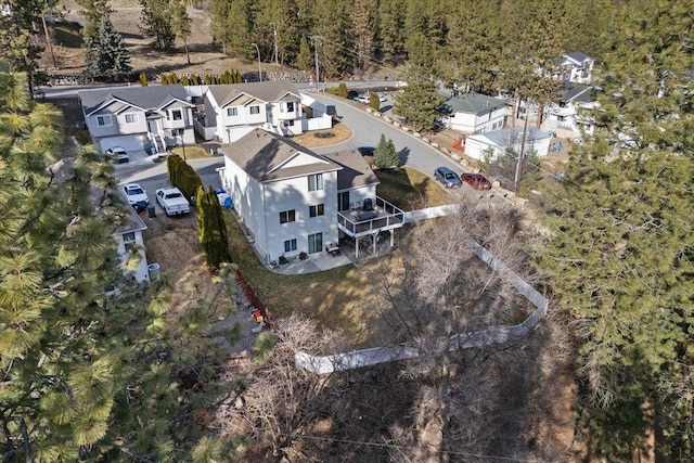 drone / aerial view with a residential view