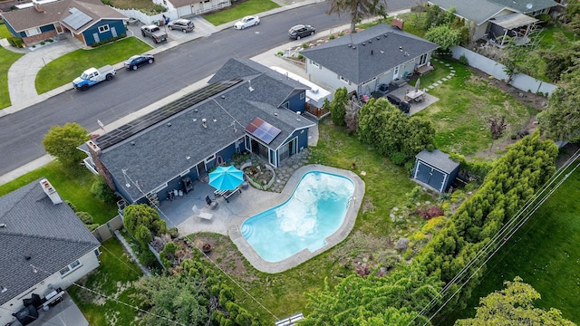 6514 N Sutherlin St, Spokane, WA 99208 - aerial perspective of suburban area with a pool