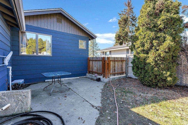 view of patio with fence