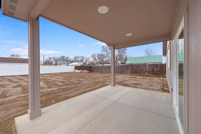 view of patio / terrace with a fenced backyard