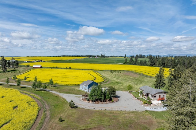 bird's eye view with a rural view