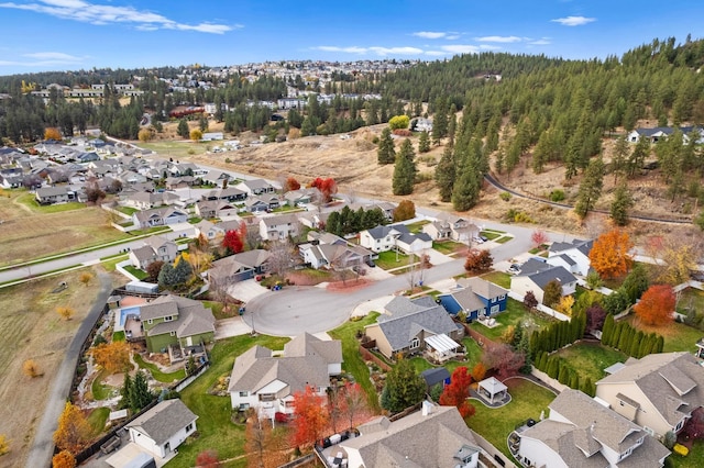 bird's eye view with a residential view