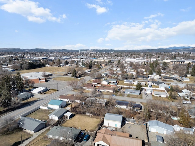 aerial view featuring a residential view