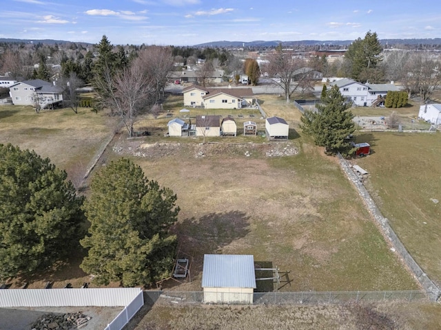 drone / aerial view featuring a residential view