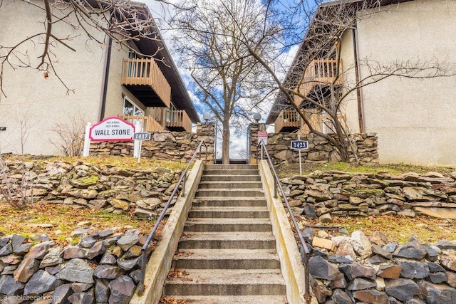 surrounding community with stairs