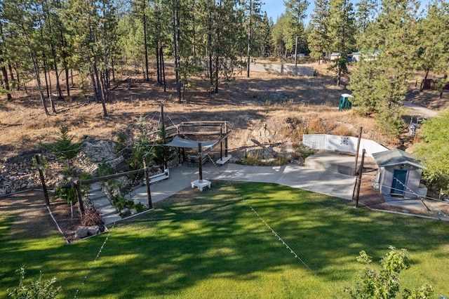 view of yard with a patio