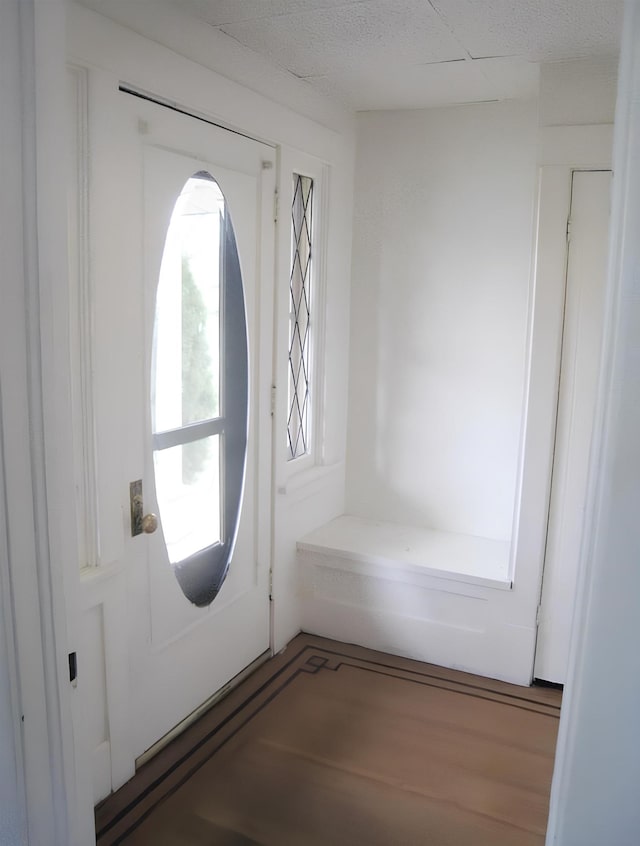 entrance foyer featuring a paneled ceiling