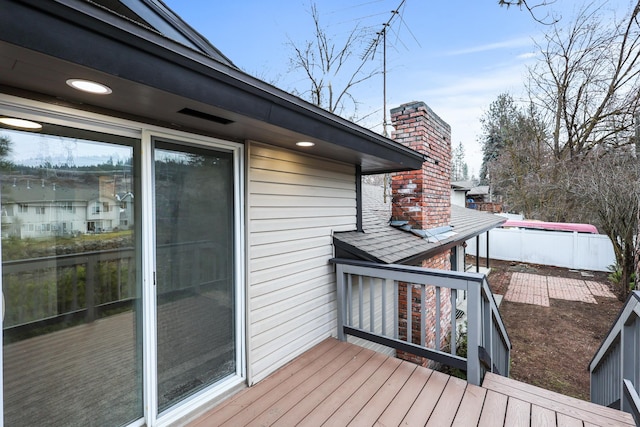 wooden terrace with fence