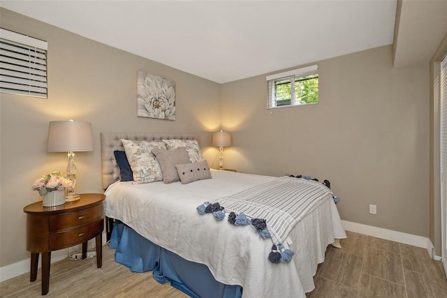 bedroom with baseboards