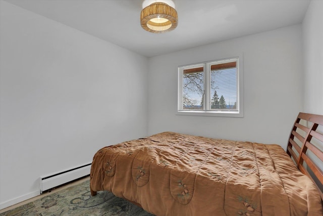 bedroom featuring baseboard heating