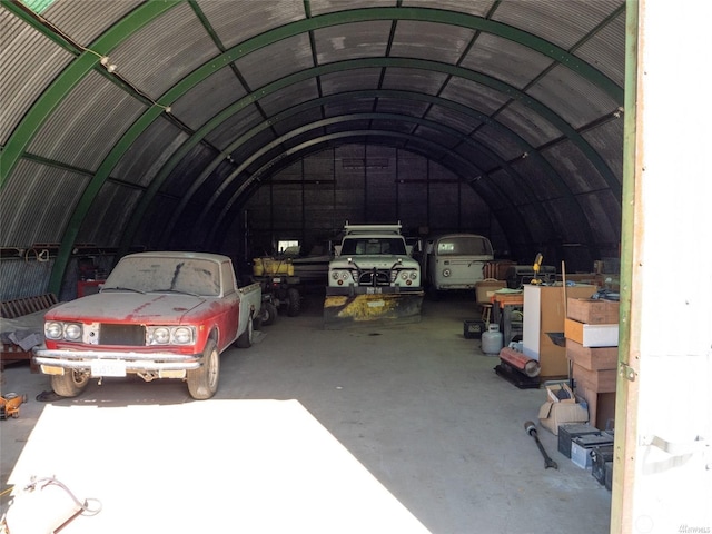 interior space with a carport