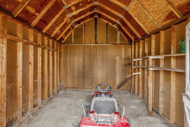 view of storage area