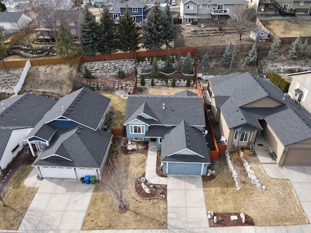 birds eye view of property featuring a residential view