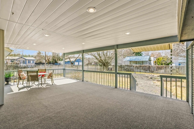 view of patio / terrace with outdoor dining area and a fenced backyard