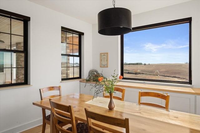 dining area with baseboards