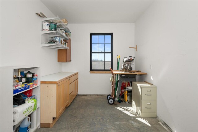 interior space with concrete flooring