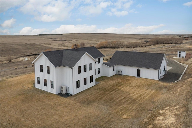 aerial view with a rural view