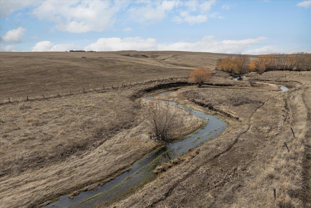 bird's eye view with a rural view