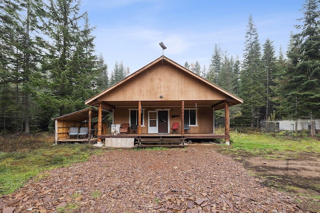 view of front of home featuring a porch